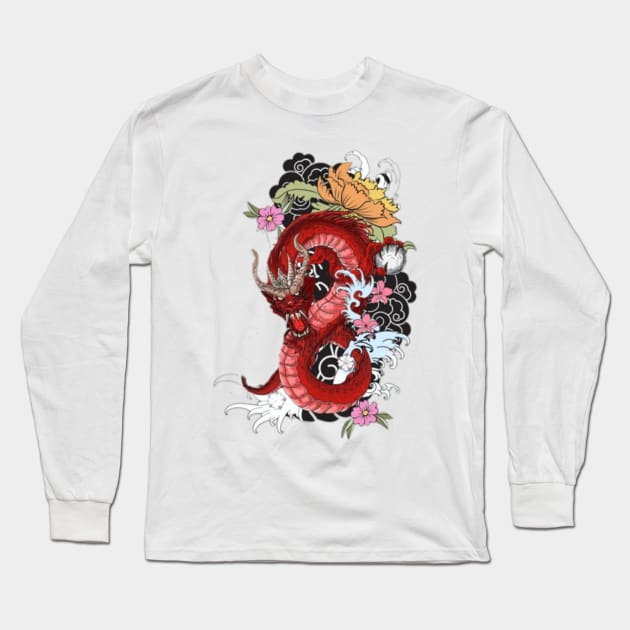 Dragon Long Sleeve T-Shirt by sheelashop